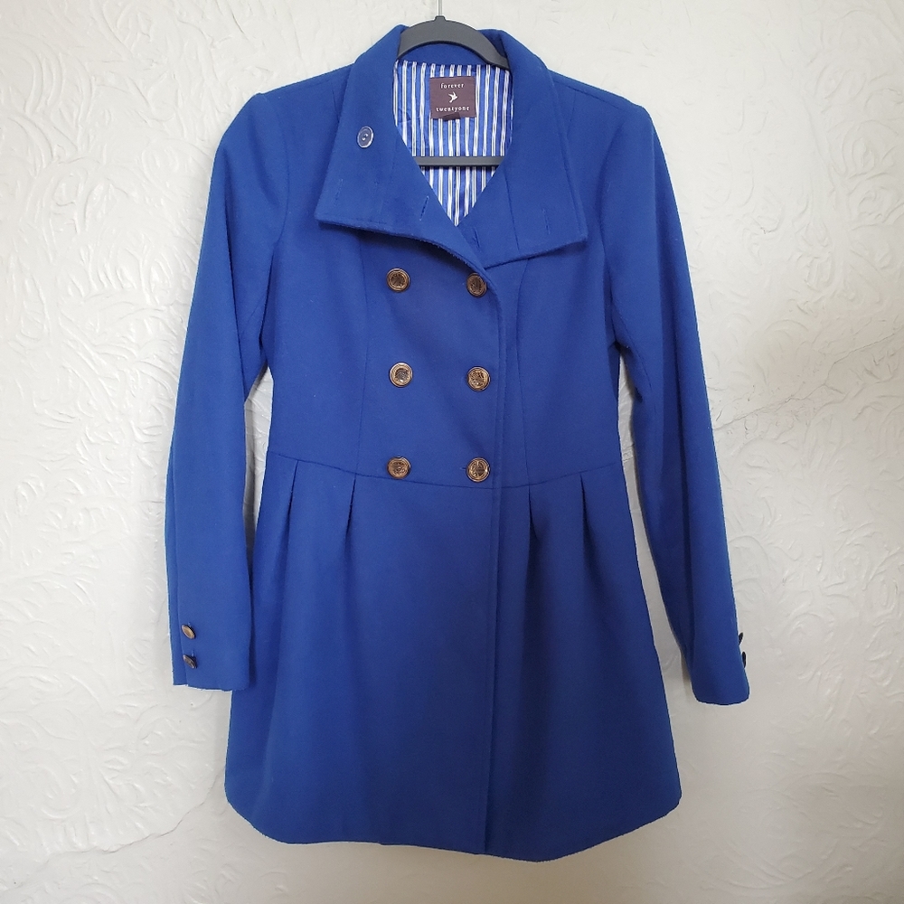 Blue Peacoat Forever 21